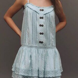 NWT Pilcro Sleeveless Square-Neck Swing Mini Dress Anthropologie Sundress sz XL